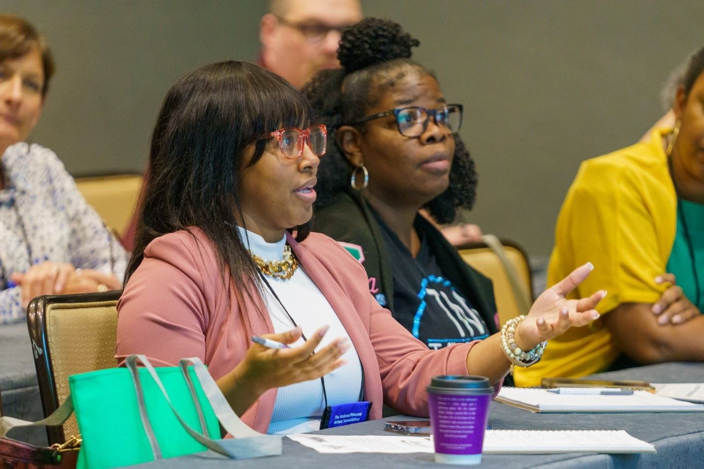 Marquia Whitehead participates in a group discussion during a 2022 Conference session